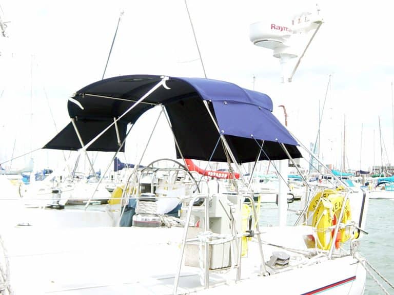 Challenger 67 Helm Bimini with optional side curtains