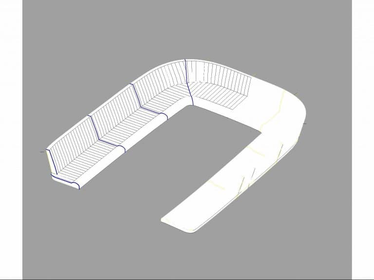 Beneteau 57 cockpit cushions trimmed stripes (4)