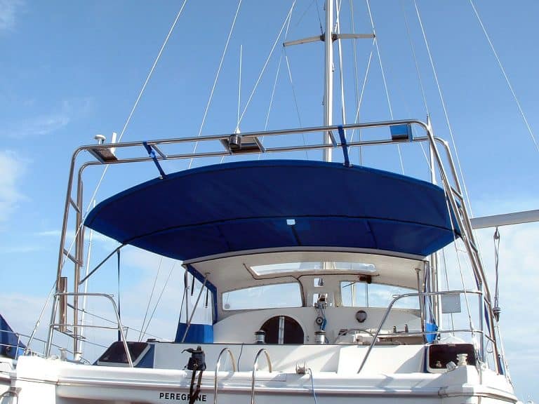 A-Frame Bimini, from coachroof