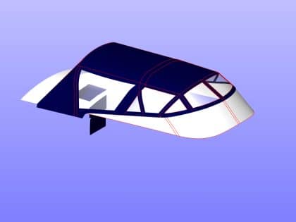 Swordsman 40 Sprayhood and Cockpit Enclosure recovers, with brief to improve aesthetics