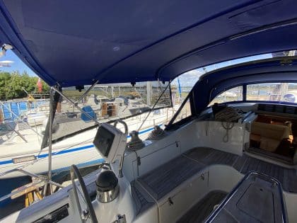 Southerly 42rs/rst Bimini with optional Soltis Mesh Side Shade Panels