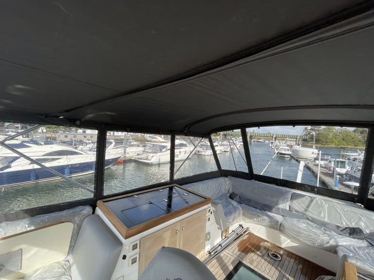 Sealine F46 Tecsew Flybridge Bimini and Bimini Conversion ref 2122 (9)