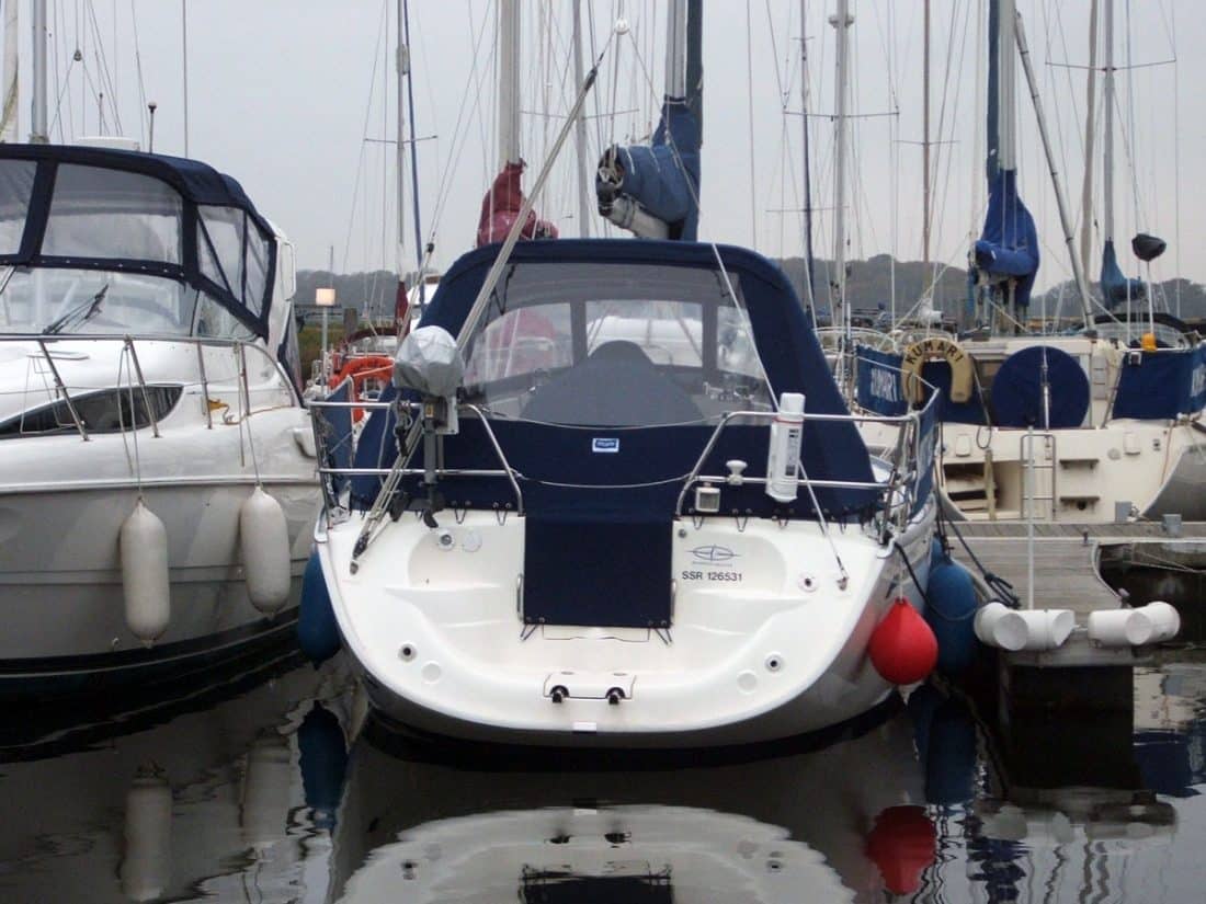 Bavaria 30 Cruiser Cockpit Enclosure fitted to CJ Sprayhood