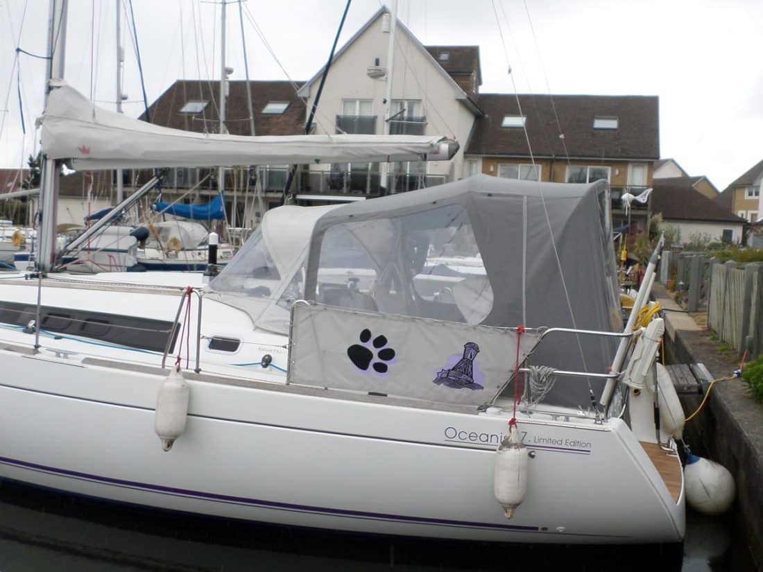 Beneteau Oceanis 37 Cockpit Enclosure fitted to factory supplied Sprayhood