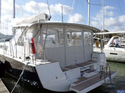 beneteau oceanis 55 bimini conversion fitted to factory bimini 1