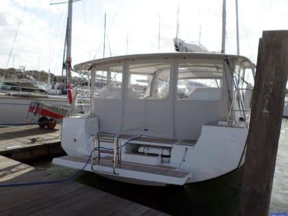 beneteau oceanis 55 bimini conversion fitted to factory bimini 2