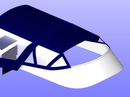 Swordsman 40 Sprayhood and Cockpit Enclosure recovers, with brief to improve aesthetics