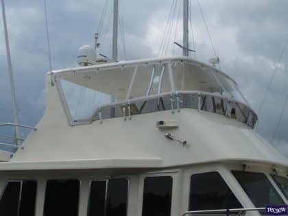 cordova 48 flybridge enclosure and backdrop 2