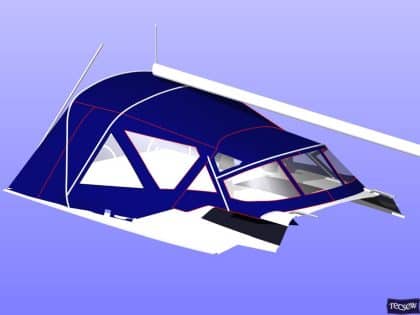 dehler 38 sprayhood with revised window layout 8