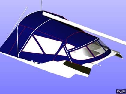 dehler 38 sprayhood with revised window layout 9