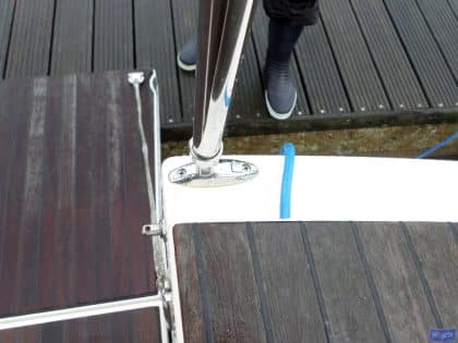 dufour 405 cockpit enclosure fitted to sprayhood recover 9