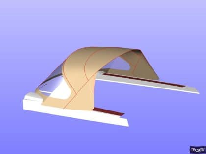 hanse 575 sprayhood new standard design more curved design 10