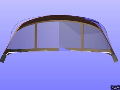 hanse 575 sprayhood new standard design more curved design 12