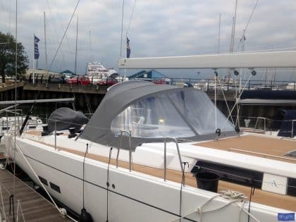 hanse 575 sprayhood new standard design more curved design 4
