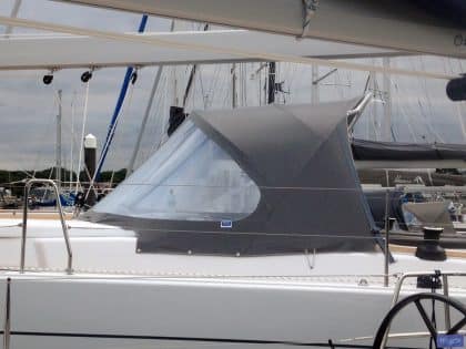hanse 575 sprayhood new standard design more curved design 5