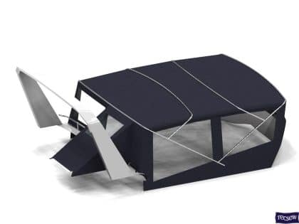 hi star 48 flybridge bimini and bimini conversion 8