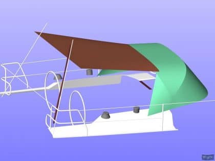 Hanse 385 Pole Bimini fitted to Covercraft Sprayhood_5