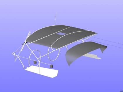 Hanse 400 Bimini with optional side shade panels_11