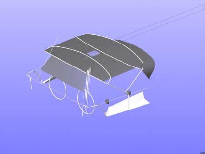 Hanse 400 Bimini with optional side shade panels_13