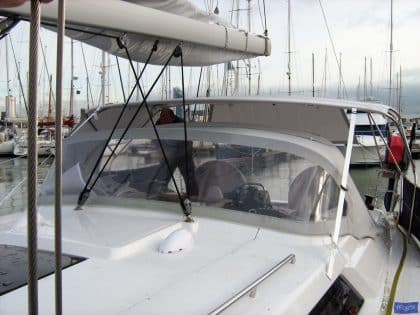 Hanse 400 Bimini with optional side shade panels_5