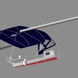 Jeanneau Sun Odyssey 43ds Bimini, new design with aft extension_5