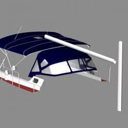 Jeanneau Sun Odyssey 43ds Bimini, new design with aft extension_7