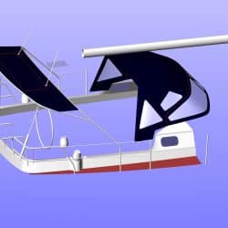 Jeanneau Sun Odyssey 43ds Bimini, new design with aft extension_9