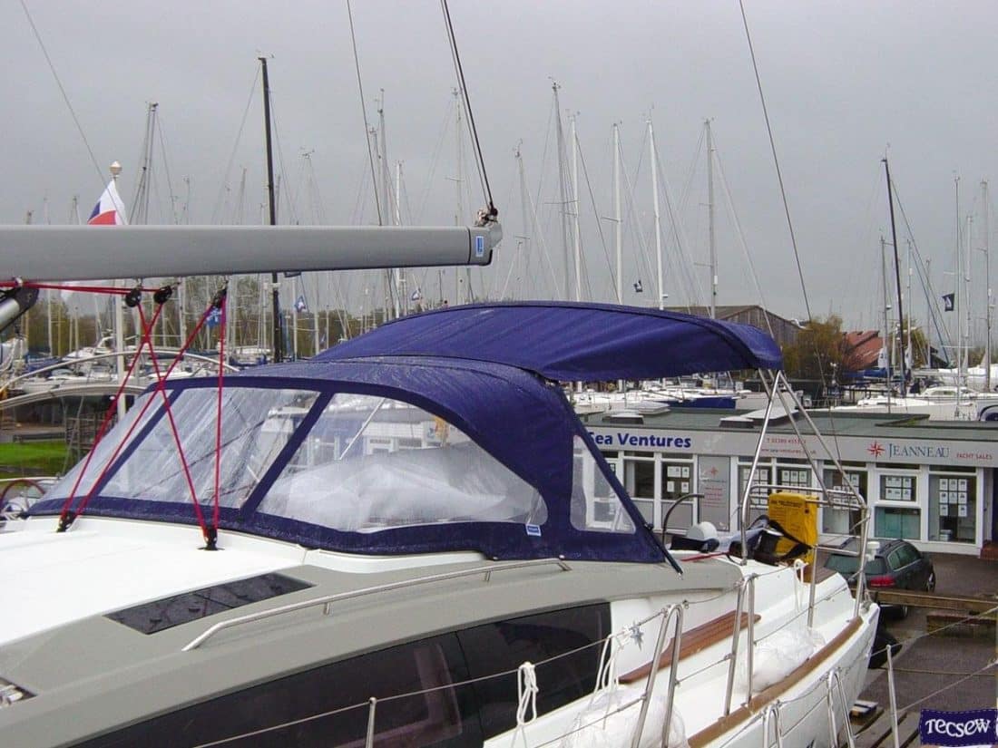 Jeanneau Sun Odyssey 44ds Helm Bimini with infill panel
