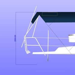 Approximate height from cockpit floor