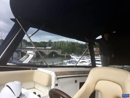 Fairline Phantom 48, Flybridge Bimini Side Shade Panels, FAIR LADY