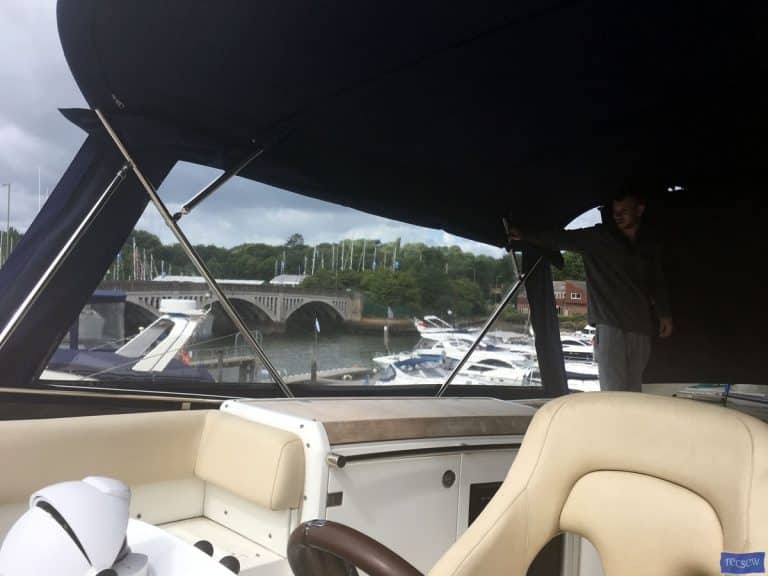 Fairline Phantom 48, Flybridge Bimini Side Shade Panels, FAIR LADY