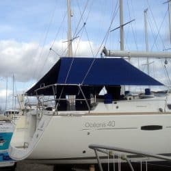 Beneteau Oceanis 40 under boom Pole Tent_5