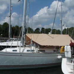 Najad 380 Boom Tent with roll up doors, custom designed_1