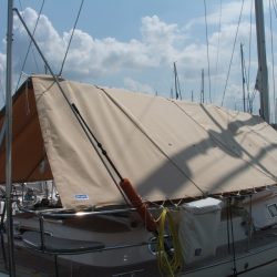 Najad 380 Boom Tent with roll up doors, custom designed_3