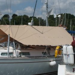 Najad 380 Boom Tent with roll up doors, custom designed_5