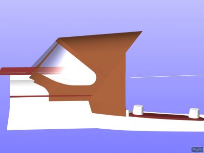 Cornish Crabber 26 Sprayhood showing wing rolled forward