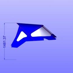 Approximate height from cockpit floor