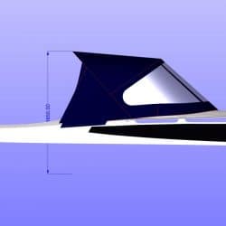 Approximate height from cockpit floor
