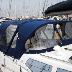 Southerly 110 high model Sprayhood with optional Cockpit Enclosure