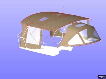 Jeanneau Sun Odyssey 379 Bimini Conversion fitted to factory Bimini and Sprayhood