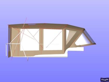 Jeanneau Sun Odyssey 379 Bimini Conversion fitted to factory Bimini and Sprayhood