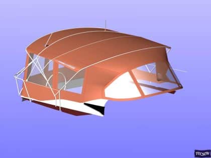 jeanneau sun odyssey 439 bimini conversion fitted to tecsew 7