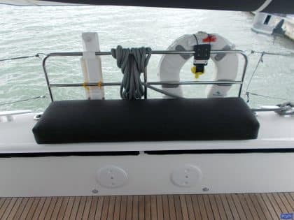 lagoon 42 deluxe cockpit cushions sunbathing mattress and helm seat 12