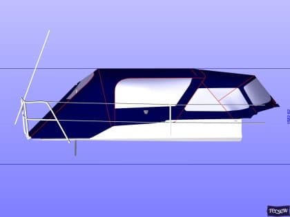 maxi 1100 sprayhood recover frames set to give extra height ref 5497 4