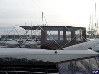 Prestige 550 Flybridge Bimini recover for Factory Bimini and Tecsew Bimini conversion
