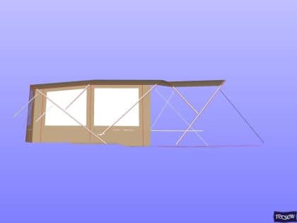 Prestige 550 Flybridge Bimini recover for Factory Bimini and Tecsew Bimini conversion