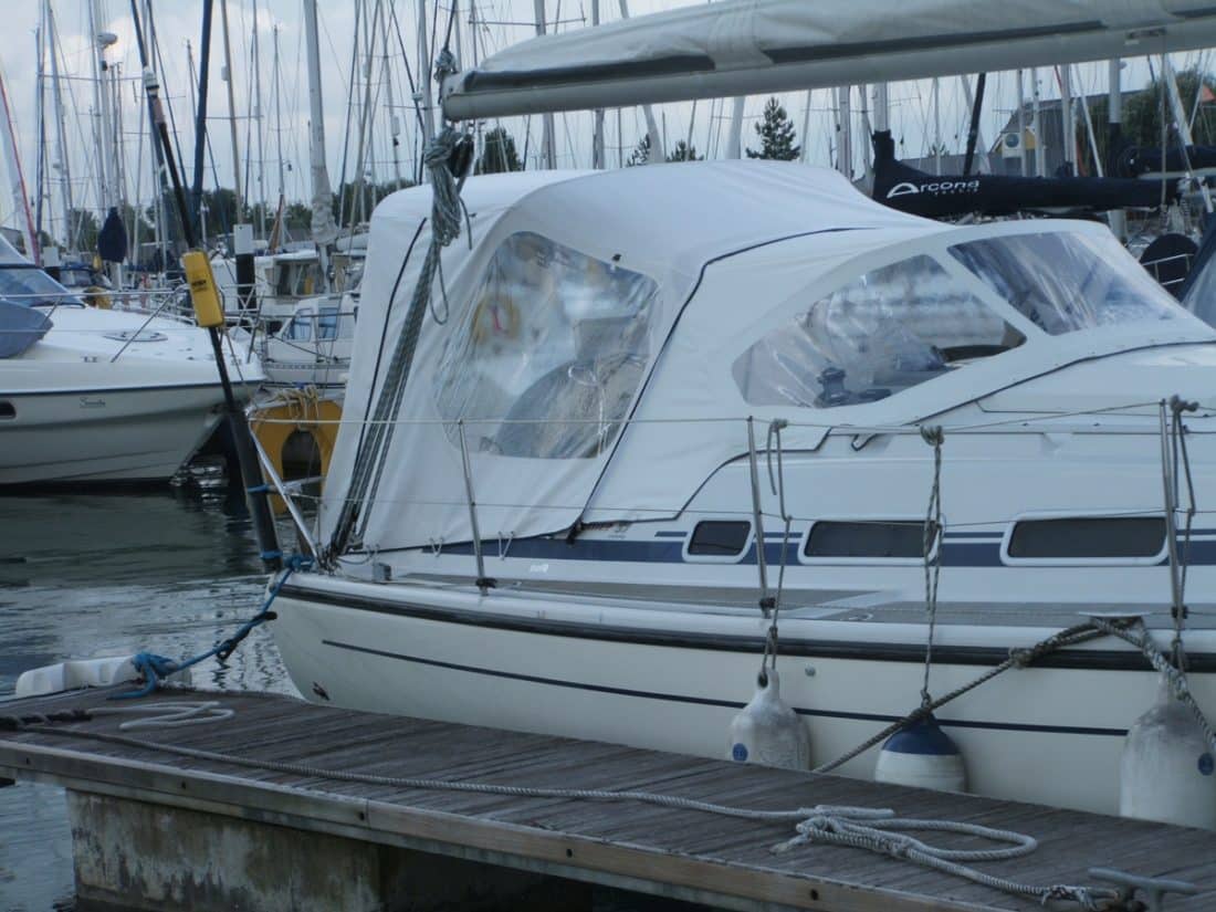 Dehler 37 Cockpit Enclosure fitted to existing Sprayhood, Spirit of Peponi