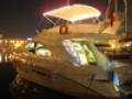 Paul Spencer with his Sealine 425 Flybridge Motor Yacht fitted with a Tecsew Bimini in Mallorca.