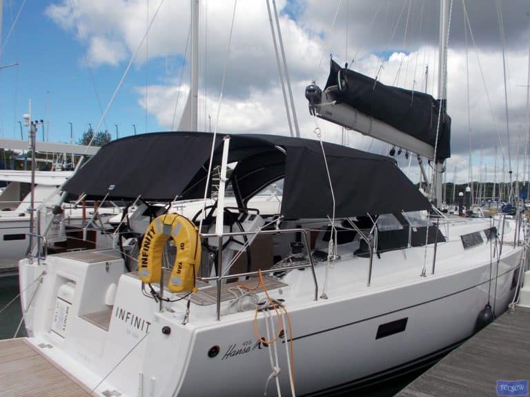 hanse 455 bimini side shade panels 1