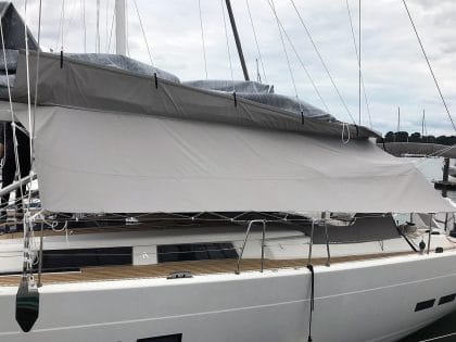 Hanse 575 "XIMERA" Sun Awning right side view 3